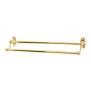 A8025-24 PB - Classic Traditional - 24" Double Towel Bar - Polished Brass