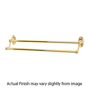 A8025-24 PB/NL - Classic Traditional - 24" Double Towel Bar - Unlacquered Brass