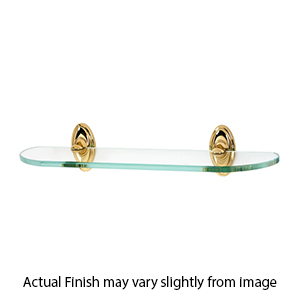 A8050-24 PB/NL - Classic Traditional - 24" Glass Shelf - Unlacquered Brass