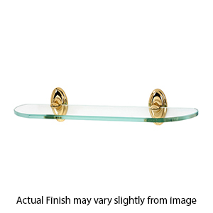 A8050-18 PB/NL - Classic Traditional - 18" Glass Shelf - Unlacquered Brass