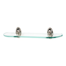 A8050-18 PN - Classic Traditional - 18" Glass Shelf - Polished Nickel