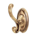 A8099 AE - Classic Traditional - Double Robe Hook - Antique English