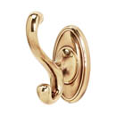 A8099 PA - Classic Traditional - Double Robe Hook - Polished Antique