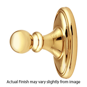 A8080 PB/NL - Classic Traditional - Robe Hook - Unlacquered Brass