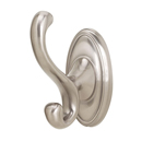 A8099 SN - Classic Traditional - Double Robe Hook - Satin Nickel