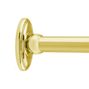 36" Shower Rod - Classic Traditional - Polished Brass