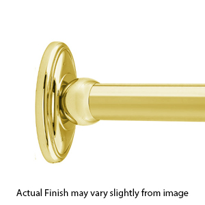 72" Shower Rod - Classic Traditional - Unlacquered Brass