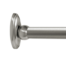 36" Shower Rod - Classic Traditional - Brushed/ Satin Nickel