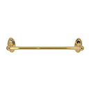 A8020-12 PB/NL - Classic Traditional - 12" Towel Bar - Unlacquered Brass