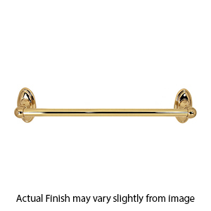 A8020-12 PB/NL - Classic Traditional - 12" Towel Bar - Unlacquered Brass