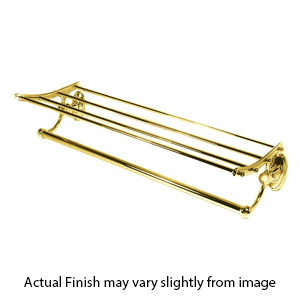 A8026-24 PB/NL - Classic Traditional - 24" Towel Rack - Unlacquered Brass