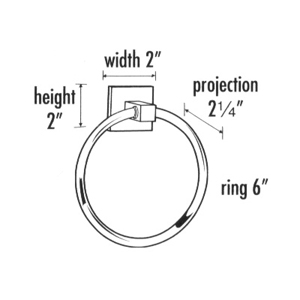 A8440 SB - Contemporary II - Towel Ring - Satin Brass