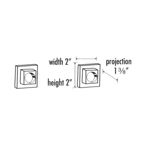 48" x 60" x 48" - U-Rod w/ Contemporary Square Flange