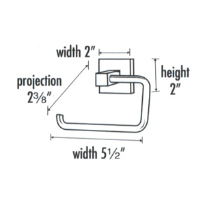 A8466 MB - Contemporary II - Euro Tissue Holder - Matte Black