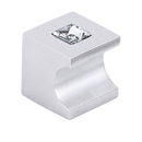 C853-1 PC - Contemporary Crystal II - 1" Square Knob - Polished Chrome