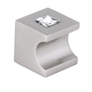 C853-1 SN - Contemporary Crystal II - 1" Square Knob - Satin Nickel