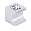 C853-34 PC - Contemporary Crystal II - 3/4" Square Knob - Polished Chrome