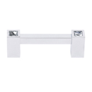 C718-3 PC - Contemporary Crystal II - 3" Cabinet Pull - Polished Chrome