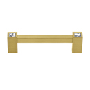 C718-35 SB - Contemporary Crystal II - 3.5" Cabinet Pull - Satin Brass