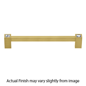 CD718-8 SB - Contemporary Crystal II - 8" Appliance Pull - Satin Brass