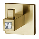C8480 SB - Crystal Contemporary II - Robe Hook - Satin Brass