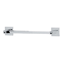 C8420-12 PC - Crystal Contemporary II - 12" Towel Bar - Polished Chrome