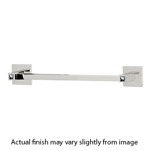 C8420-24 PN - Crystal Contemporary II - 24" Towel Bar - Polished Nickel