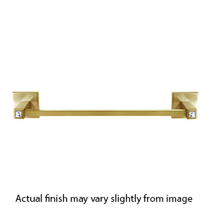 C8420-30 SB - Crystal Contemporary II - 30" Towel Bar - Satin Brass