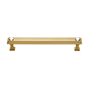 C213-6 SB - Swarovski Crystal II - 6" Cabinet Pull - Satin Brass