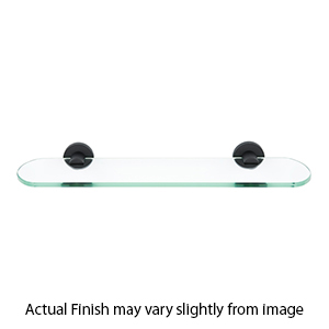 A8350-24 MB - Contemporary I - 24" Glass Shelf - Matte Black