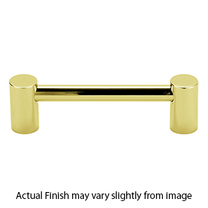 A715-35 PB/NL - Contemporary I - 3.5" Cabinet Pull - Unlacquered Brass