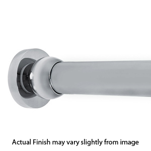 48" Shower Rod - Contemporary Round - Polished Chrome