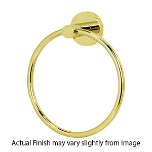 A8340 PB/NL - Contemporary I - Towel Ring - Unlacquered Brass