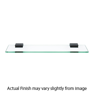 A8455-24 MB - Contemporary II - 24" Glass Shelf - Matte Black