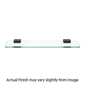 A8455-18 MB - Contemporary II - 18" Glass Shelf - Matte Black