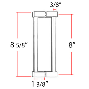 G718 - Contemporary II - Back-to-Back Shower Door Pull