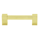 A718-3 PB/NL - Contemporary II - 3" Square Cabinet Pull - Unlacquered Brass