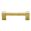 A718-3 SB - Contemporary II - 3" Square Cabinet Pull - Satin Brass