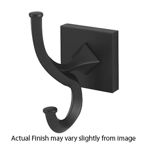 A8499 MB - Contemporary II - Double Robe Hook - Matte Black