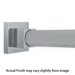 48" Shower Rod - Contemporary Square - Polished Chrome