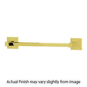 A8420-12 PB/NL - Contemporary II - 12" Towel Bar - Unlacquered Brass