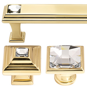 Swarovski Crystal II - Unlacquered Brass