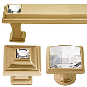 Swarovski Crystal II - Satin Brass