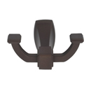 A6584 - Cube - Double Robe Hook - Chocolate Bronze