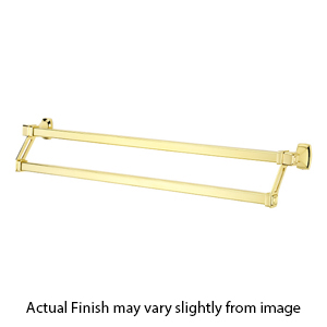 A6525-31 - Cube - 31" Double Towel Bar - Unlacquered Brass