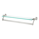 A6527-25 - Cube - 25" Glass Shelf w/Towel Bar - Polished Nickel