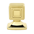 A986-78 - Cube - 7/8" Square Knob - Polished Brass