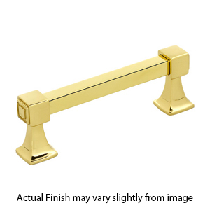 A985 4 Cube 4 Cabinet Pull Unlacquered Brass