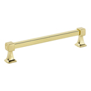 A985-6 - Cube - 6" Cabinet Pull - Unlacquered Brass