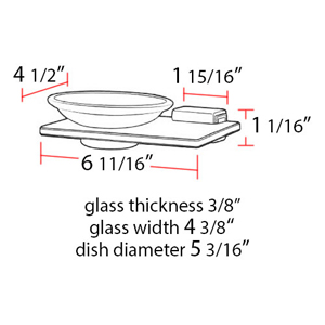 A6530 - Cube - Soap Dish - Satin Nickel